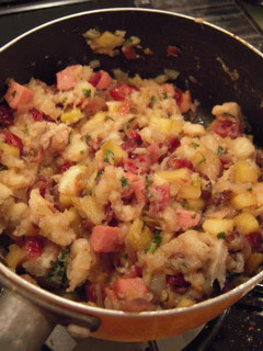A picture of Christmas Chicken Stuffing.