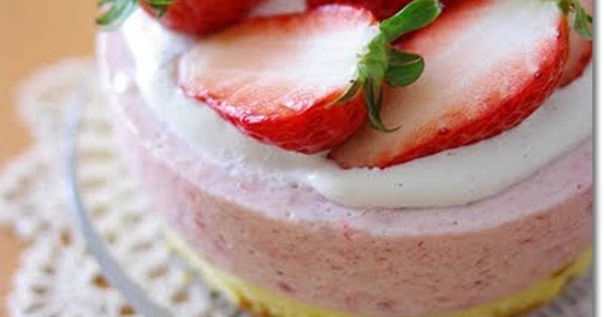 Easy! Strawberry Mousse Cake Recipe by cookpad.japan Cookpad