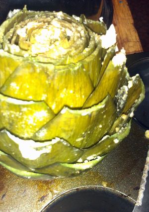 A picture of Herb Buttered Artichokes.