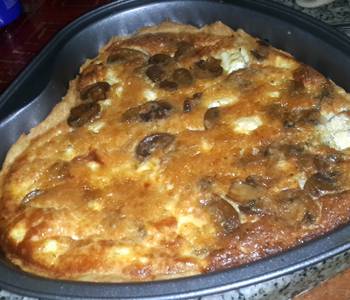 Fresh, Prepare Recipe simple and easy feta and mushroom quiche Very Delicious