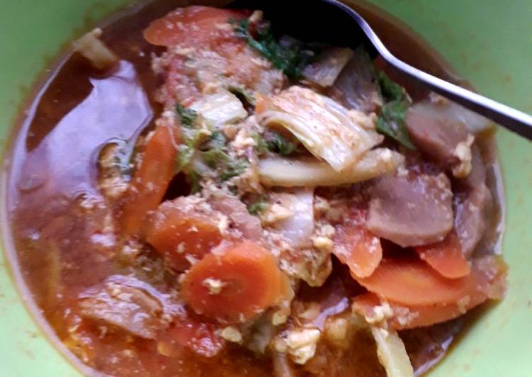 Resep Capcay Kuah Pedas Gerobak Ala emang2 (abang2), Lezat Sekali