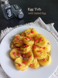 Foto resep Egg Tofu with Salted Egg