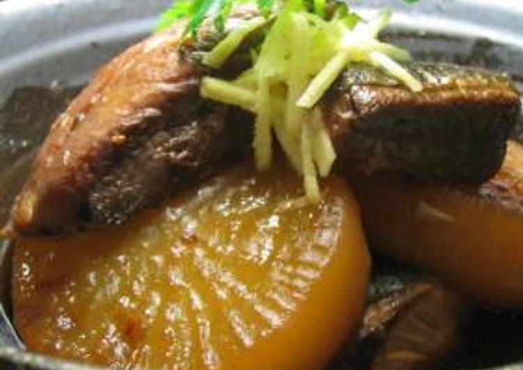 Recipe of Speedy Simmered Amberjack and Daikon Radish