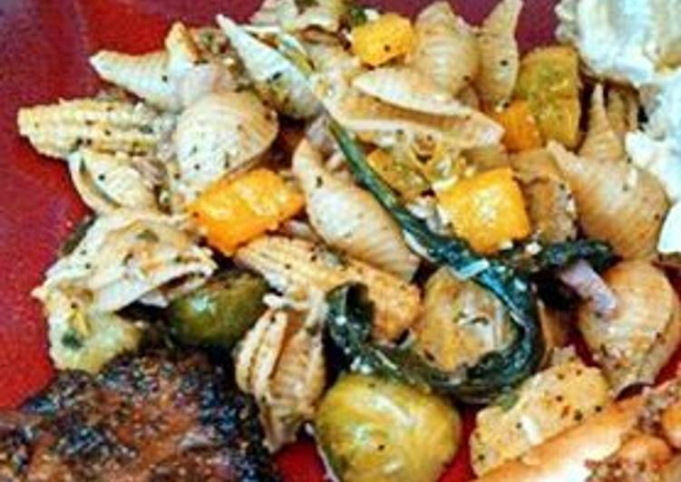 Warm Brussel Sprout Pasta Salad Warm Brussel Sprout Pasta Salad