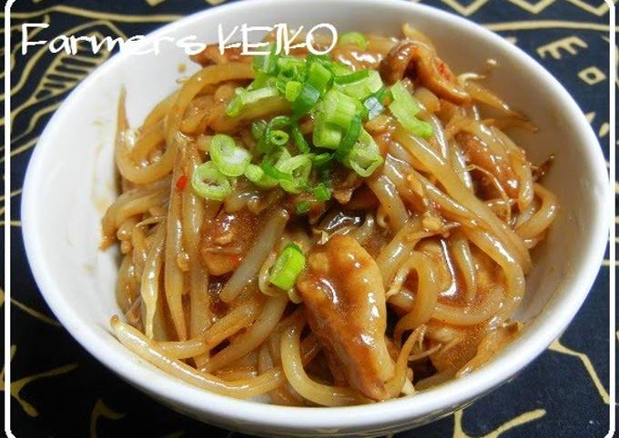 [Farm House Recipe] Bean Sprouts and Miso Pork Rice Bowl