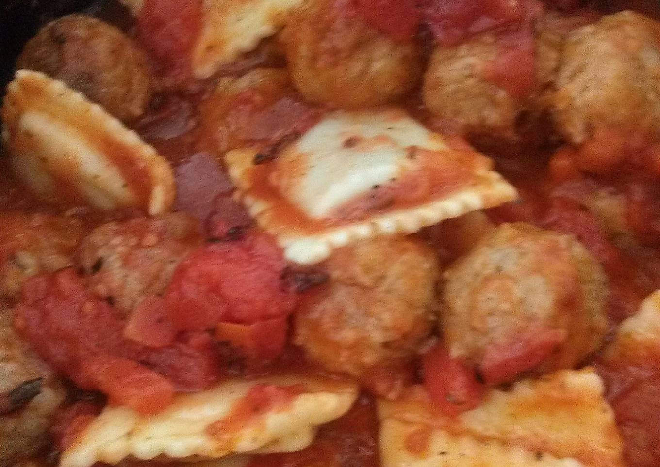 Ravioli and meatballs!