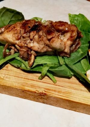 Una foto de Pollo con salsa de ostión