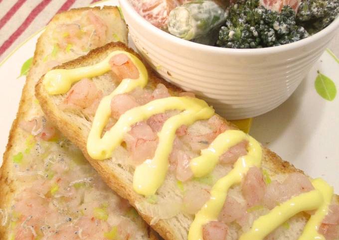 Chewy Shrimp For Breakfast or a Snack, Japanese-Style Toast