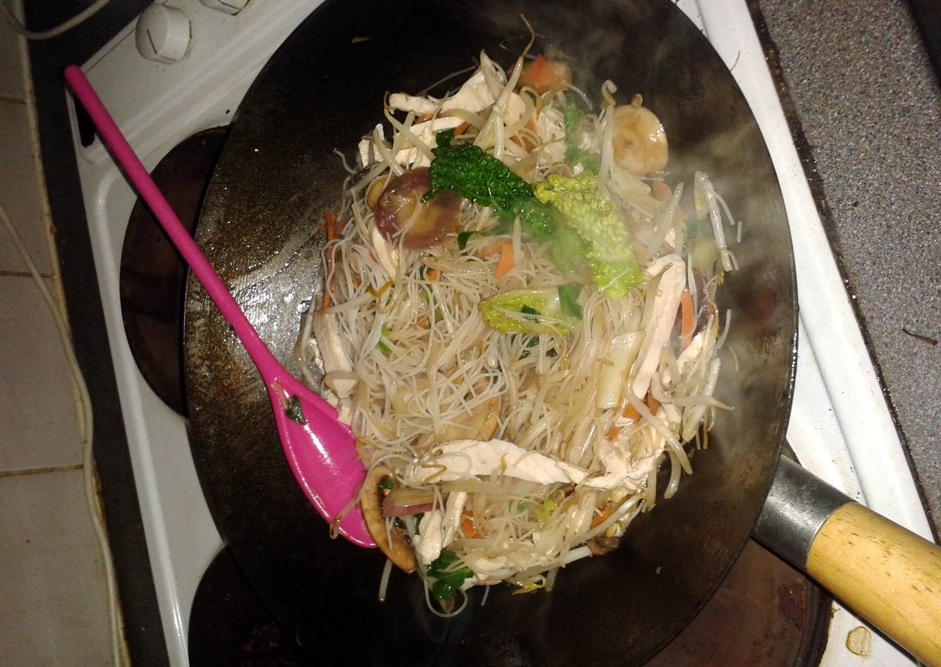 Easy chicken and mushroom stir fry