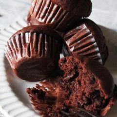 A picture of Egg-Free Moist Chocolate Muffins.