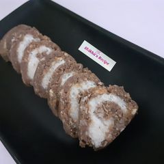 A picture of Swiss rolls.