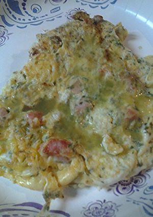 A picture of Green eggs and ham.