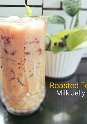 Foto resep Roasted Tea Milk Jelly Kurma