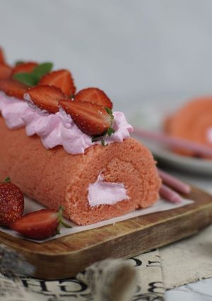 Foto resep Bolu Gulung Strawberry
