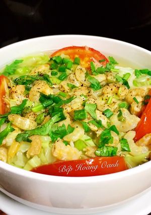 Hình của món Canh Bắp Cải Nấu Tôm Khô.
