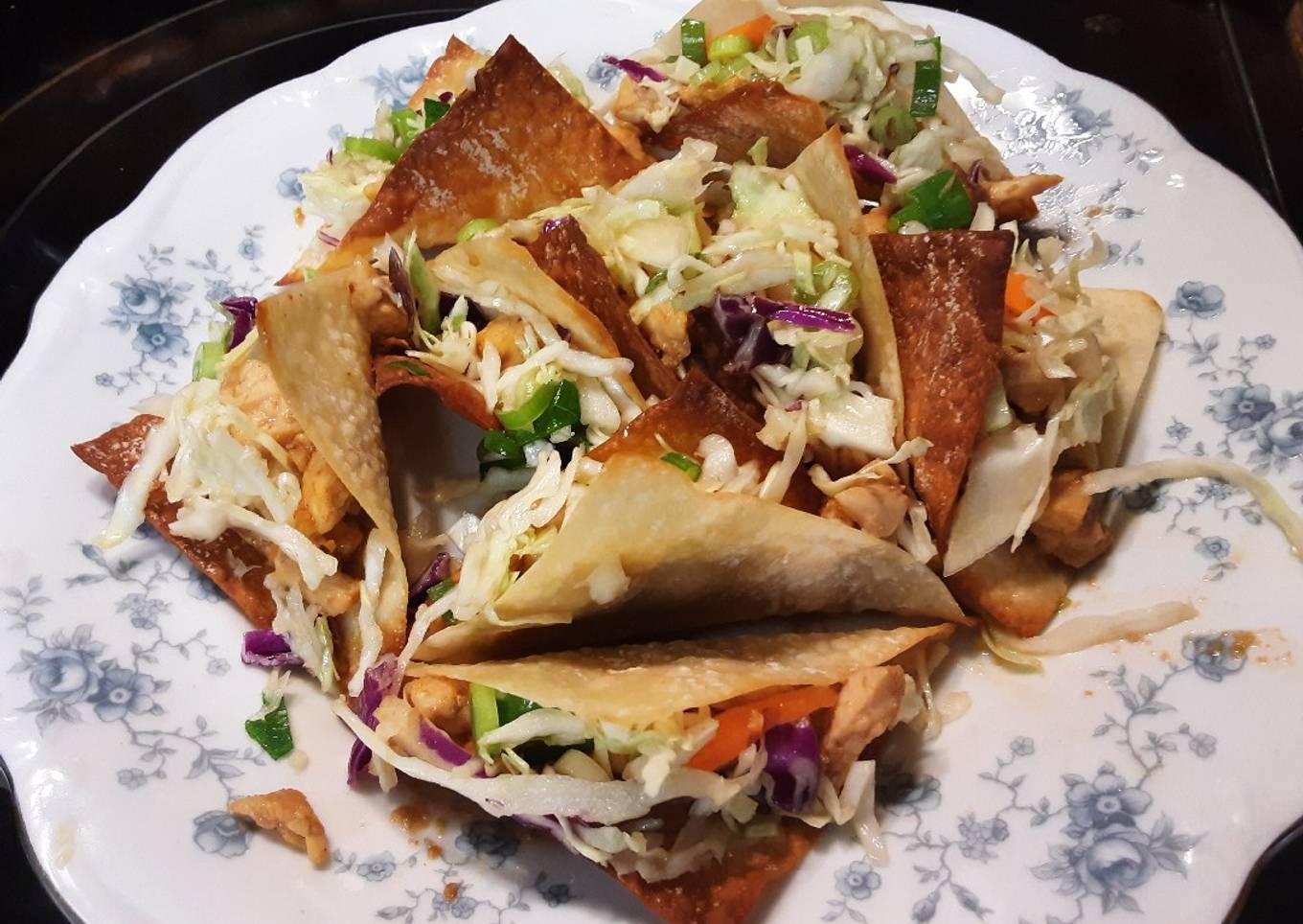 Asian Wonton Tacos