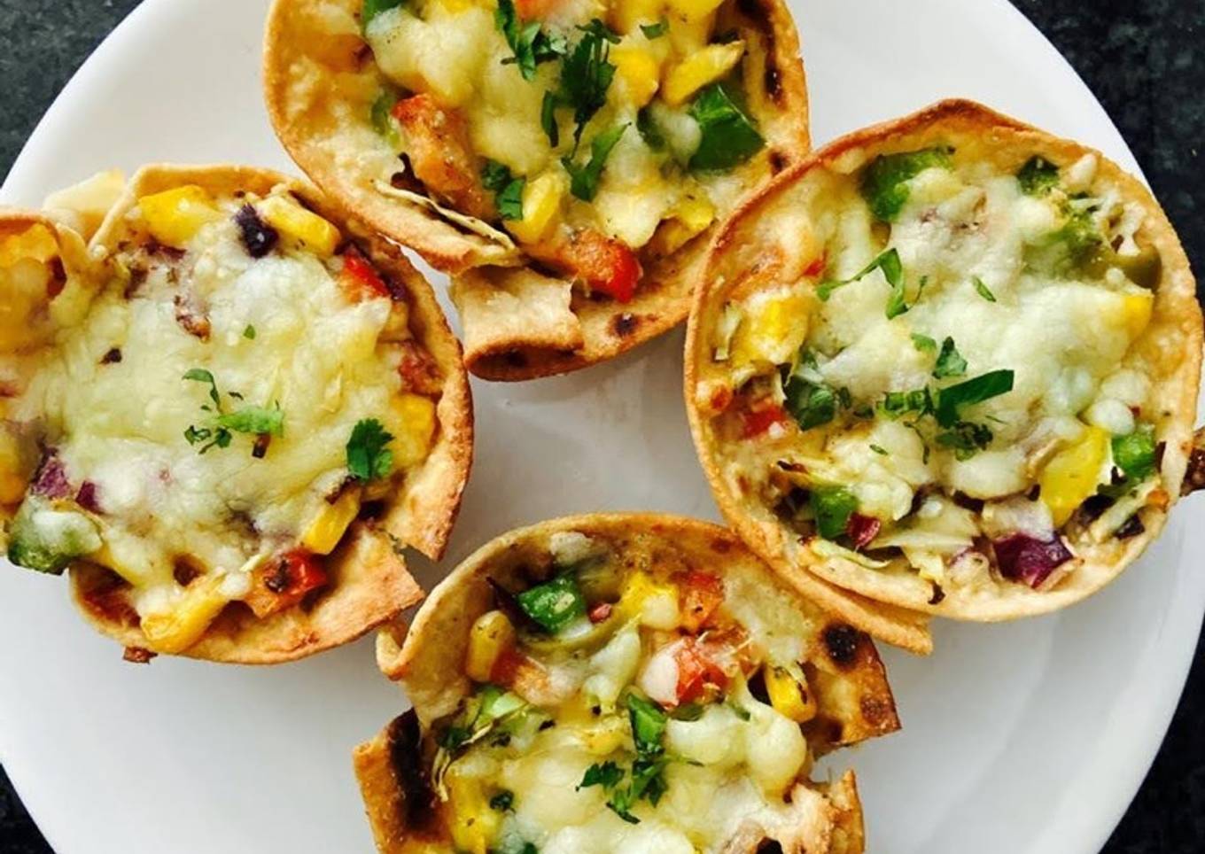 Roti Pizza Cups