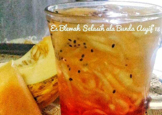 Resep Es Blewah Selasih Oleh Asyif Kitchen - Cookpad