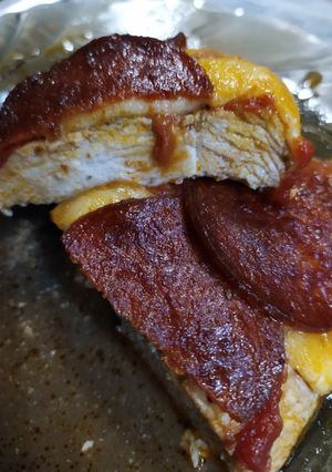 Keto mozarellás, paradicsomos csirkemell recept fotója