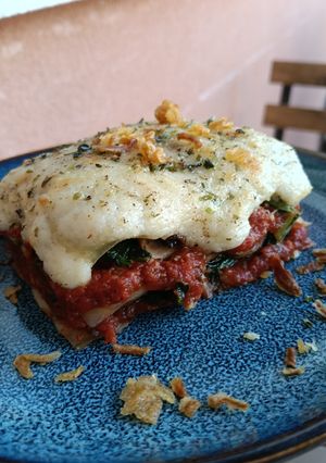 Foto principal de Lasaña de acelgas y champiñones