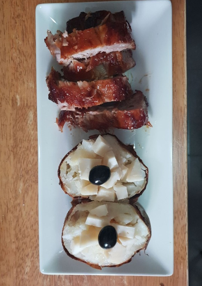 Una foto de Costilla de lomo de cerdo a la barbacoa