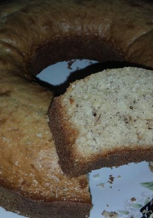 Una foto de Budín de banana y nuez