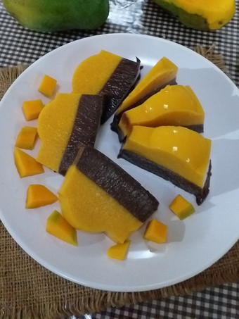 Cara Buat Puding mangga lapis cokelat Menu Enak