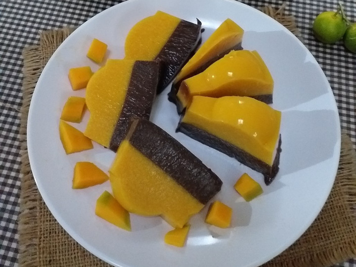 Cara Buat Puding mangga lapis cokelat Menu Enak