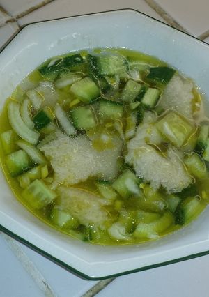 A picture of Gaspacho Alentejano (Poor Man's Gazpacho).