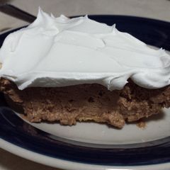 A picture of French silk pie.