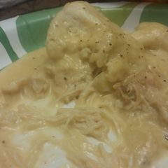 A picture of Easy Crock Pot Chicken and Dumplings.