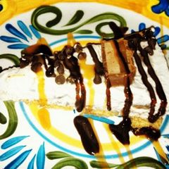 A picture of Ray's' Milky Way No Bake Cheesecake.
