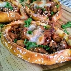 A picture of Turkish pide my version.