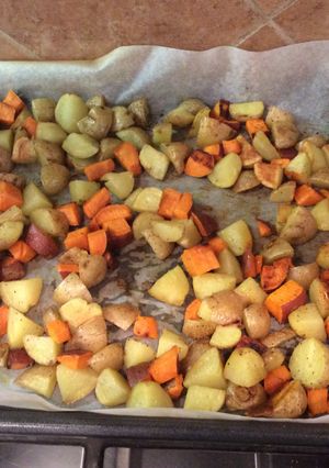 A picture of Roasted Baby Golden/Sweet Potatoes.