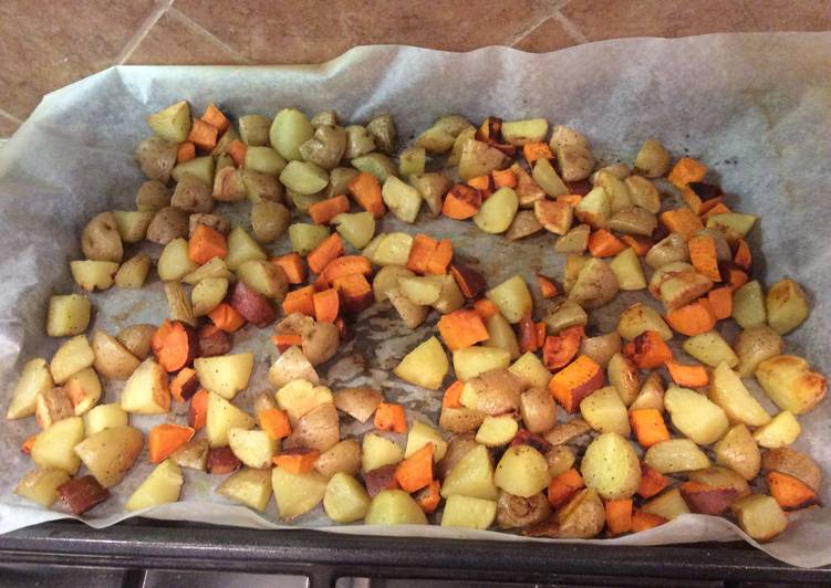 How to Make Any-night-of-the-week Roasted Baby Golden/Sweet Potatoes