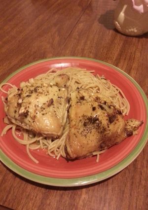 A picture of Fantastic chicken and noodles.