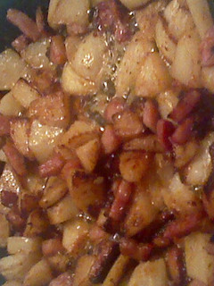 A picture of quick potato dinner.