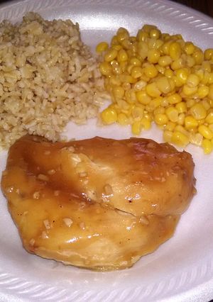 A picture of sweet garlic chicken.