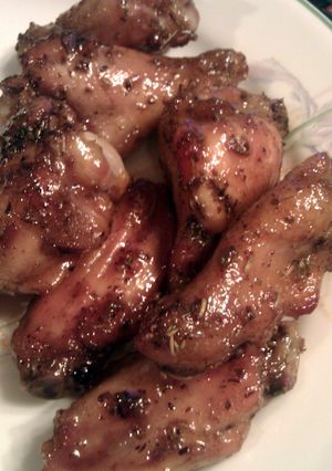 A picture of Sweet'n'Sticky Rosemary Wings.