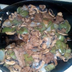 A picture of Beef blade steak(thin cut Chuck) stir fry.