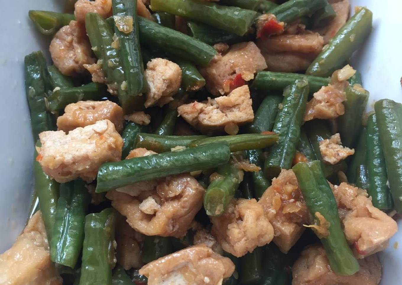 Tumis kacang tahu