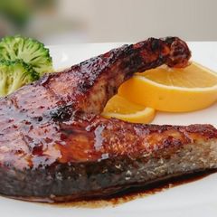 A picture of Salmon In Teriyaki Sauce.
