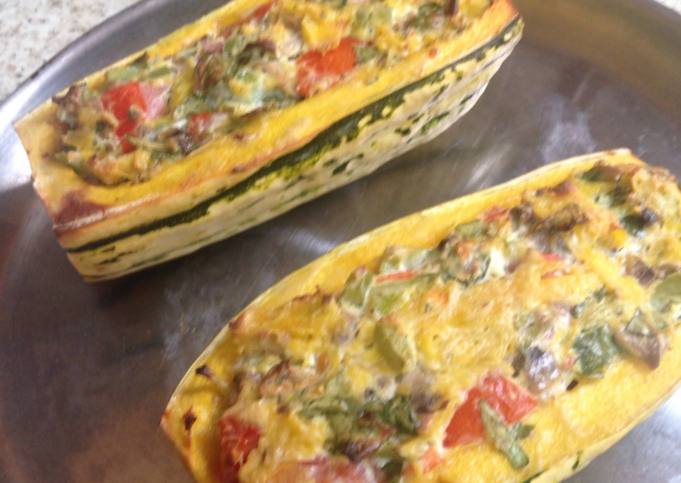 My Sweet Stuffed Delicata Butternut Squash 💜