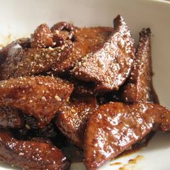 A picture of Sweet and Savory Stewed Pork Liver.