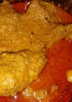 A picture of Chicken Shahi korma.