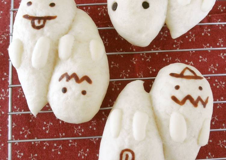 Steps to Prepare Super Quick Homemade Halloween Twin Ghosts Bread