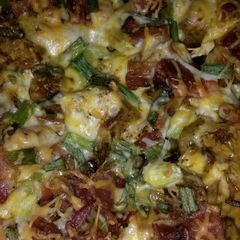 A picture of Loaded Potato & Buffalo Chicken Casserole.