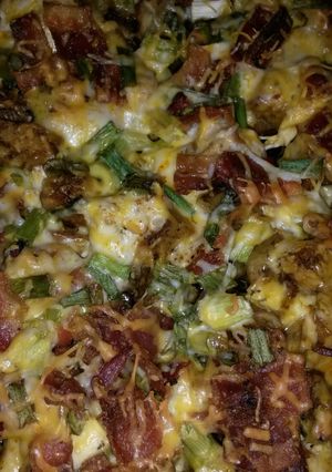 A picture of Loaded Potato & Buffalo Chicken Casserole.