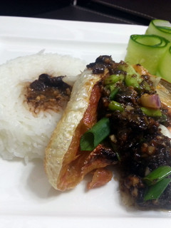 A picture of Salmon With Garlic Black Bean Sauce.