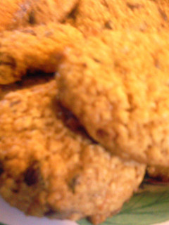 A picture of Oatmeal chocolate chip cookies.